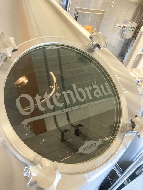 View into the brewing kettle of the Ottenbräu brewery